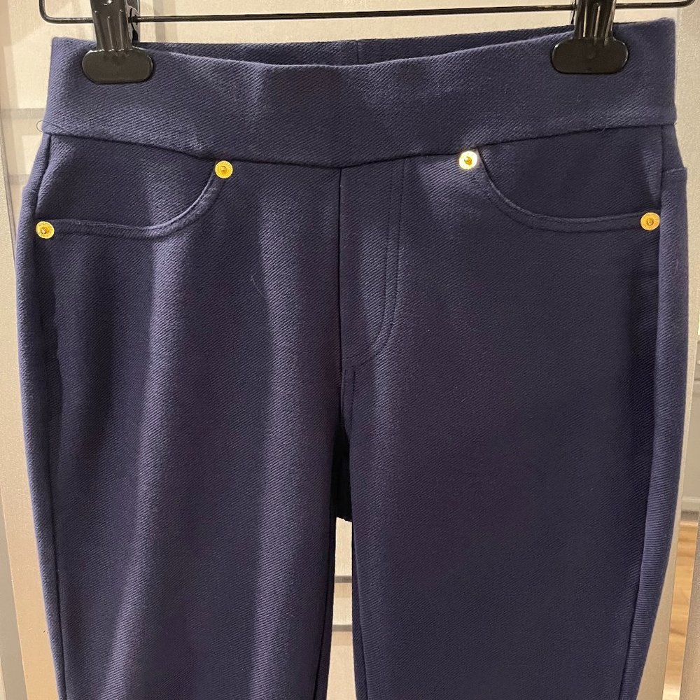 MICHAEL Michael Kors Blue Constructed Stretch Pant - Size XS